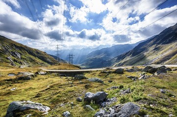 Nufenen pass road, Canton of Ticino, Switzerland, Europe