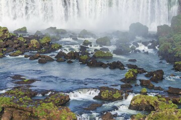 View of the Iguazu Falls from the Brazilian side, Foz do Iguacu, Parana State, Brazil, South America