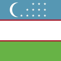 Official national flag of Uzbekistan