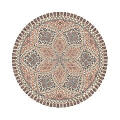 Circular pattern in traditional Palestinian style, vector design element