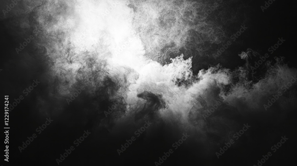 Poster a swirling dance of smoke and shadow fills the canvas, revealing contrasts that evoke emotion and cu