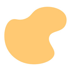 Soft Orange Abstract Blob Elements Illustration