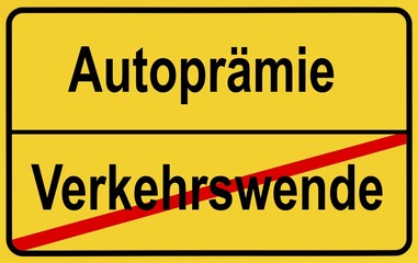 Symbol picture, place-name sign, car bonus, scrapping bonus, environmental bonus, purchase bonus, Germany, Europe