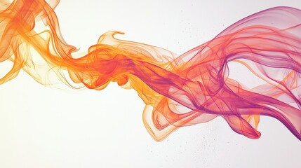 Colorful abstract smoke waves flow gracefully in soft gradient