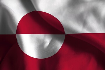A ruffled fabric flag of Greenland © Shahid Mehmood/imageBROKER