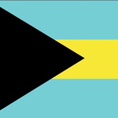 Official national flag of the Bahamas