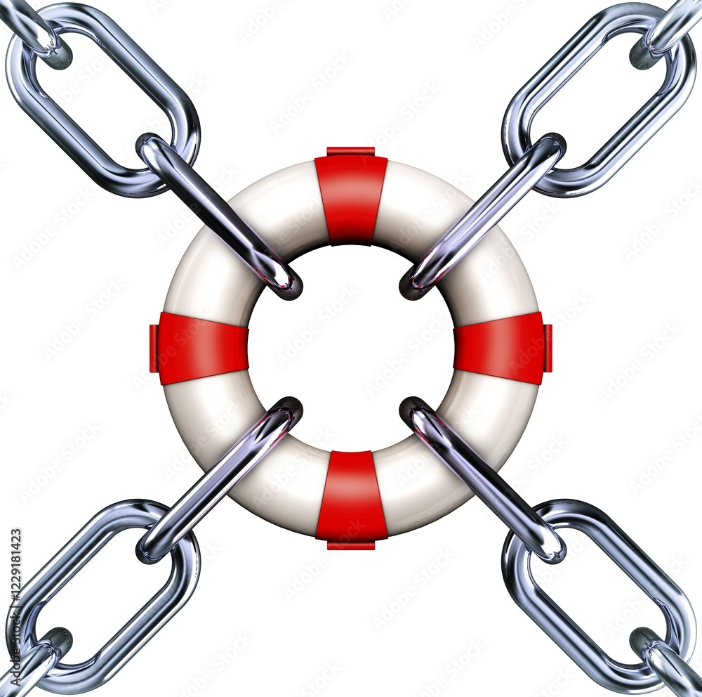 Poster high resolution 3d rendering of a protection concept