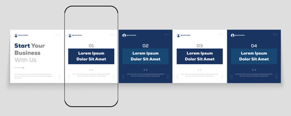 LinkedIn carousel post editable business social media Instagram carousel post template © Tarek Digital