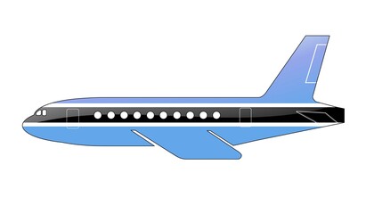 The Botswana flag painted on the silhouette of a aircraft. glossy illustration