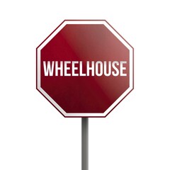 Wheelhouse, red sign isolated on white background © Markus Beck/imageBROKER
