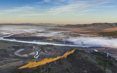Selenge river bank. Mongolia. Selenge province
