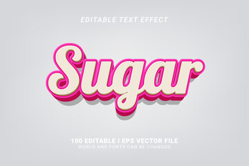 Sugar Editable Text Effect Design
