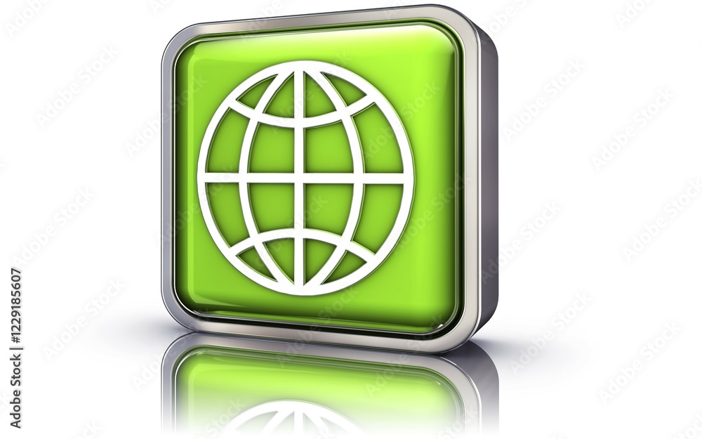 Aufkleber high resolution 3d rendering of a globe icon