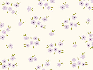 Flowers and leaf's wall art vector background. Foliage line art drawing with abstract shape. Abstract Plant Art design for print, cover, wallpaper, Minimal and natural wall art.