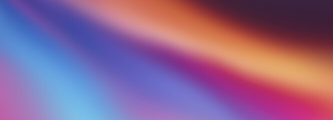 Orange blue purple abstract banner, vibrant color flow gradient grainy background, copy space