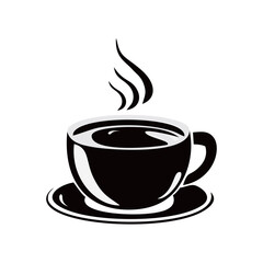 a cup of hot coffee