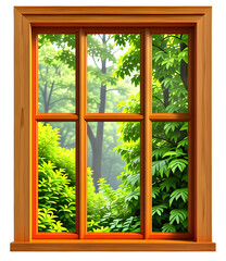 숲이 보이는 창문(a window with a view of the forest)