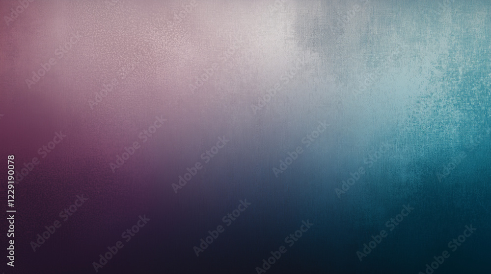 Fototapete Minimalist abstract digital artwork featuring a soft pink-to-deep teal gradient with a subtle purple hue in the center. The smooth yet slightly grainy texture creates a matte aesthetic, making it idea