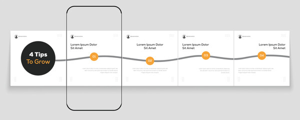 LinkedIn carousel post editable business social media Instagram carousel post template © Tarek Digital