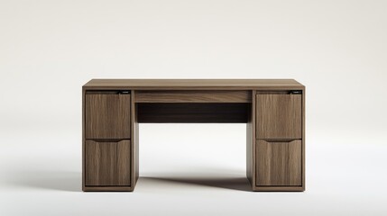 A simple wooden desk with a drawer for storage and organization