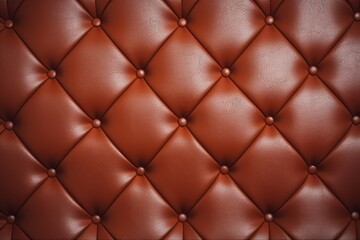 Red leather upholstery. KI generiert, generiert, AI generated