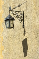 Street lamp, UNESCO World Heritage Site, Quedlinburg, Harz, Saxony-Anhalt, Germany, Europe