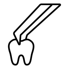 Dental Veneers line icon