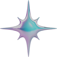 Obraz premium ゆめかわいいメタリックなダイヤのアイコン2