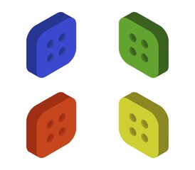 Button icon illustrated in vector on white background