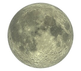 Digitally rendered planet mercury isolated on white