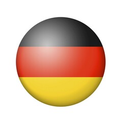 Naklejka premium The German flag. Round matte icon. Isolated on white background