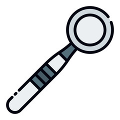 Dental Mirror filled line icon
