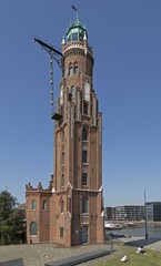 Obraz premium Lighthouse, also Loschenturm, Bremerhaven, Bremen, Germany, Europe