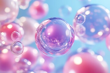 Abstract 3d render of a bubble, modern background design, Generative AI