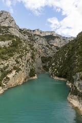 Entrance to the Gorges du Verdon, Aiguines, Provence-Alpes-Côte d'Azur, France, Europe