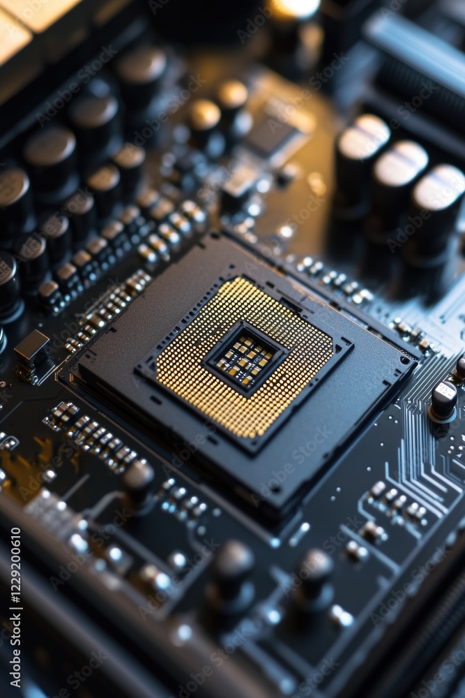 Poster detailed view of a computer's internal components