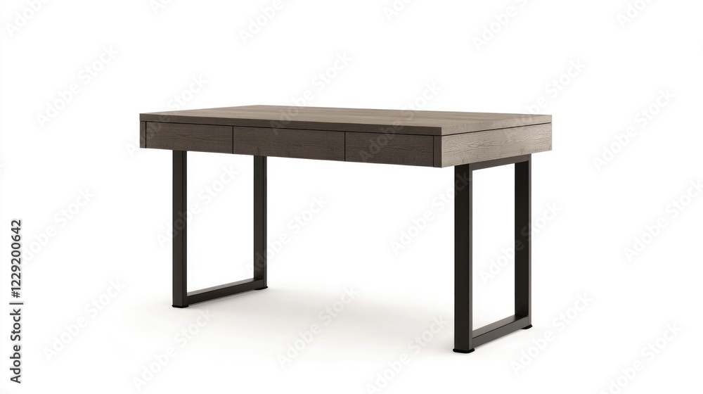 Poster a simple office desk with a drawer on top, suitable for various settings and uses