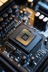 Fototapeta premium Detailed view of a computer's internal components