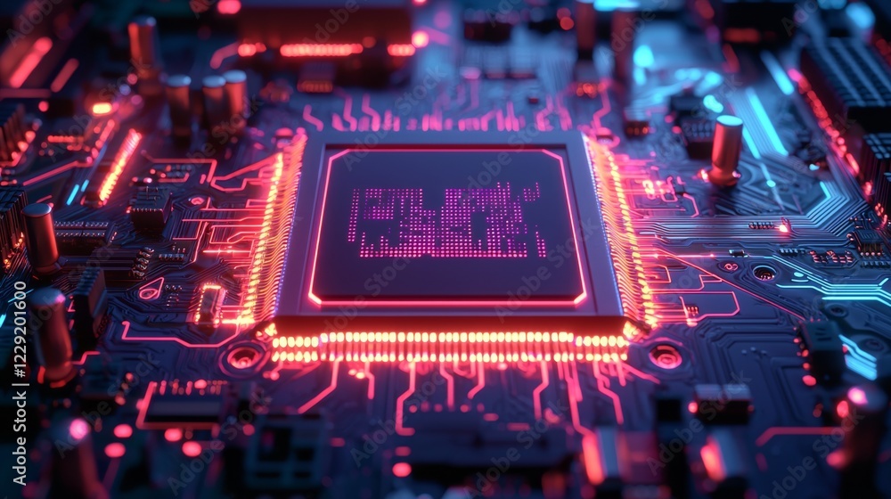 Poster exploring the intricacies of modern computer chips