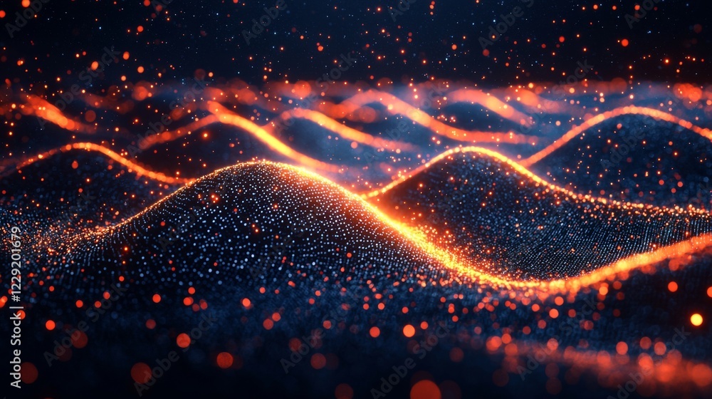 Aufkleber dynamic waves of light a visual journey