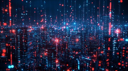 Obraz premium Futuristic Cityscape Visualization