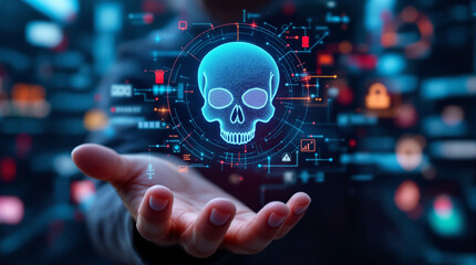 Futuristic ai technology virtual interface