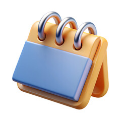 3D Calendar and Planner Icon for Scheduling and Time Management