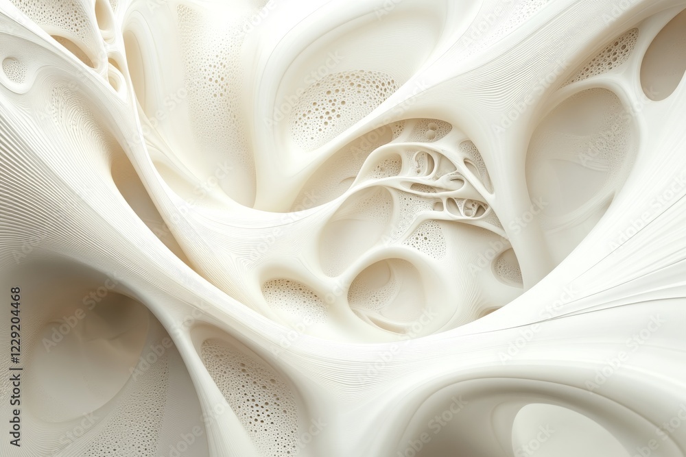 Aufkleber abstract white textured background with intricate organic shapes and flowing patterns ideal for mode