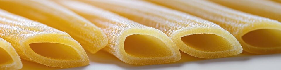 Close-up shot of a bunch of pasta noodles