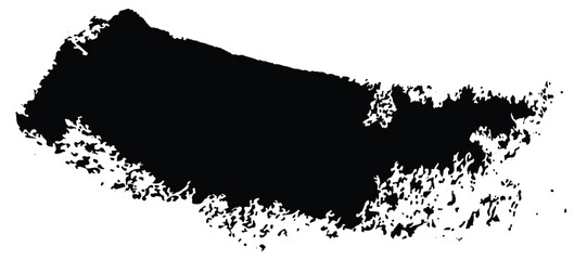 Fototapeta premium Black Grunge badge brush vector. Hand drown brush sticker design for text and decoration background. 