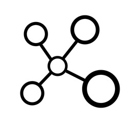 Molecule icon illustrated in vector on white background