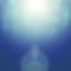 Magical blurred background in blue with sun rays, decorative illustration