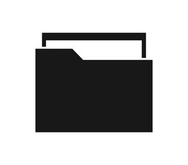Folder icon illustrated in vector on white background