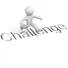 3d man jumping to the next challenge